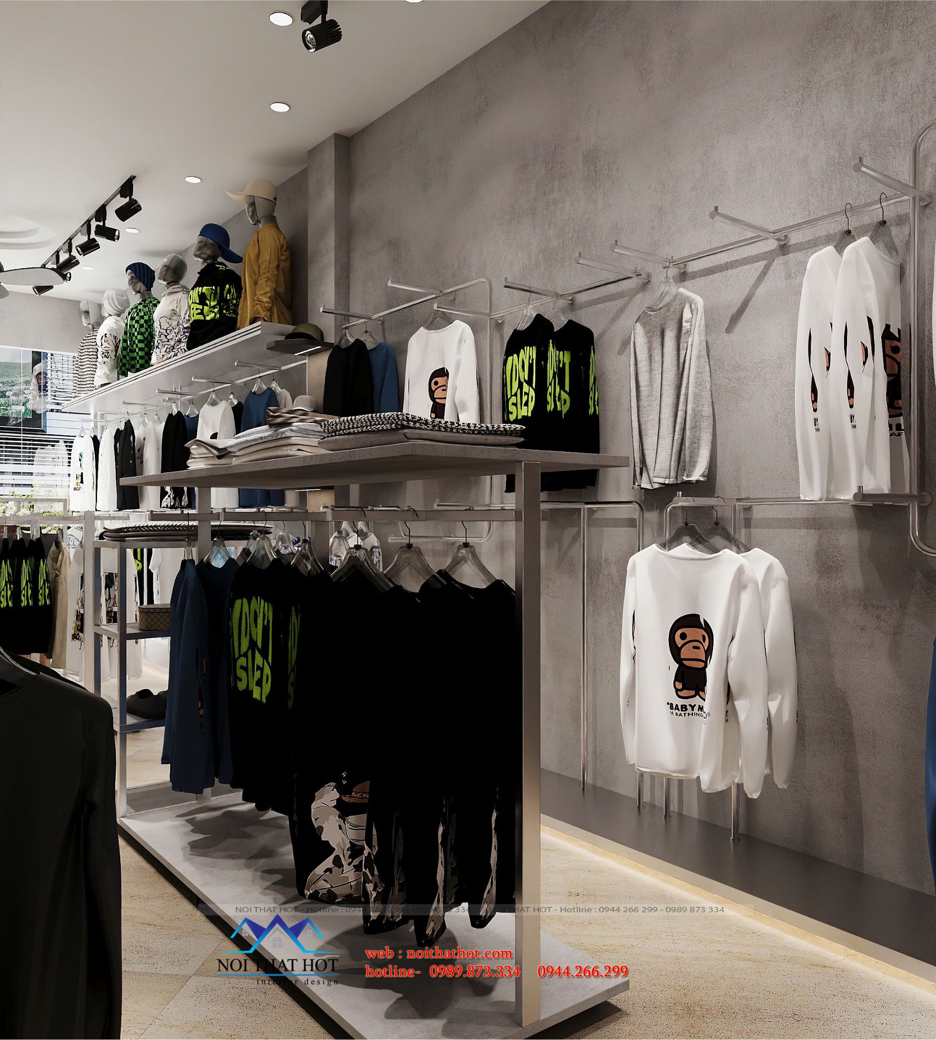 giá treo đồ cửa hàng