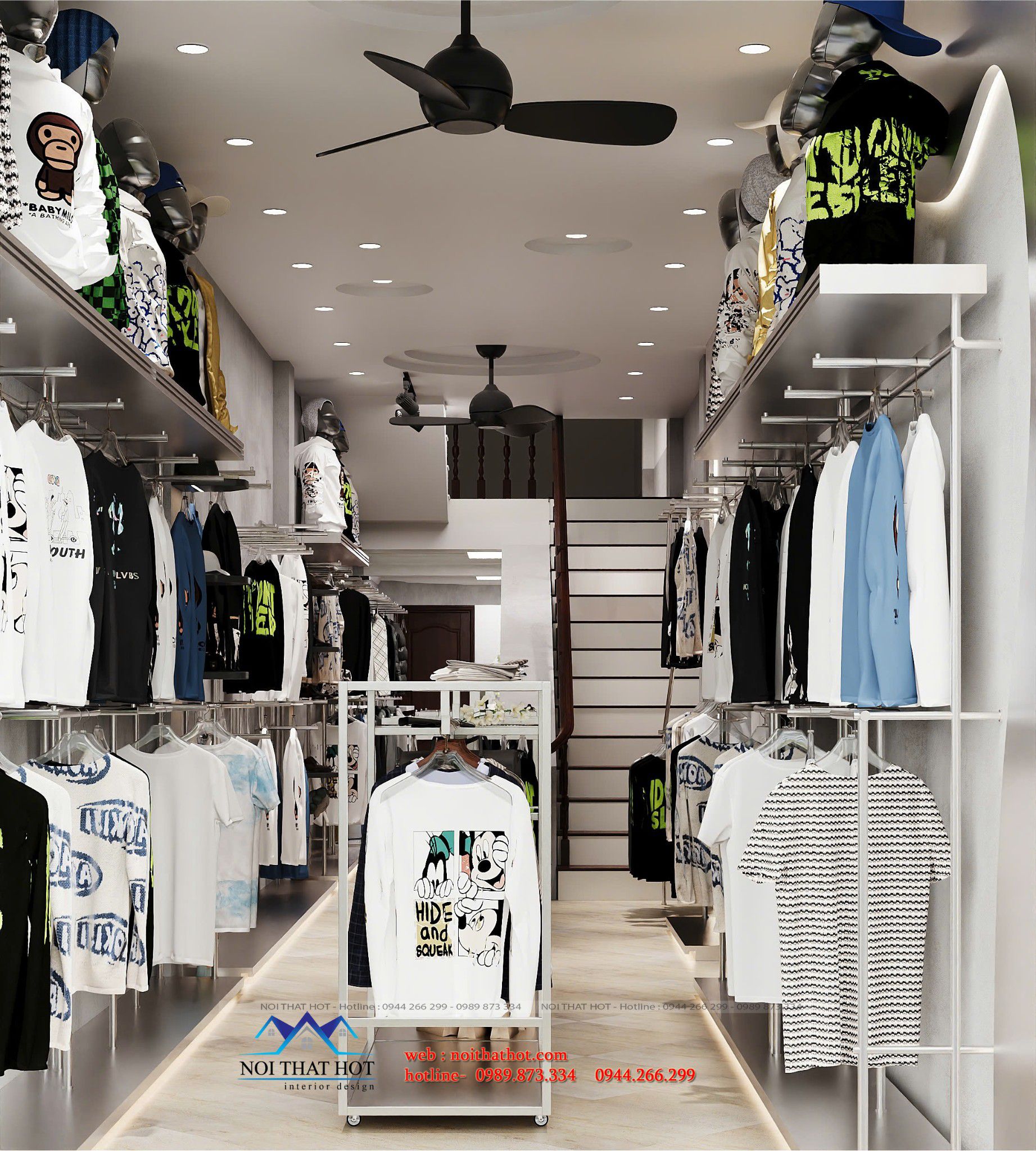 thiết kế shop thời trang nam
