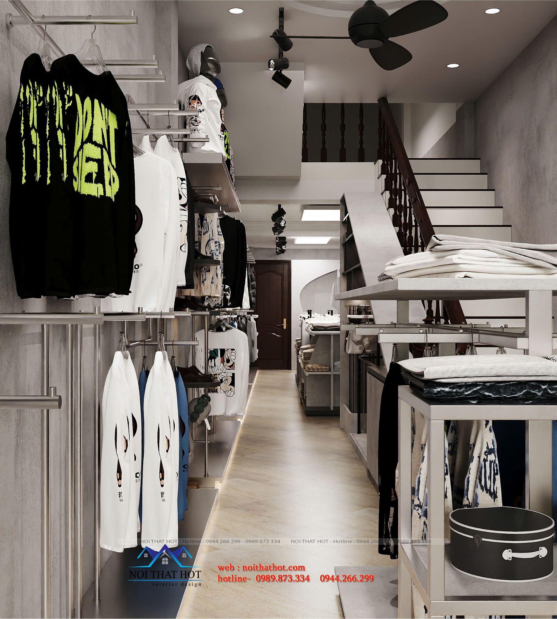 thiết kế shop nam