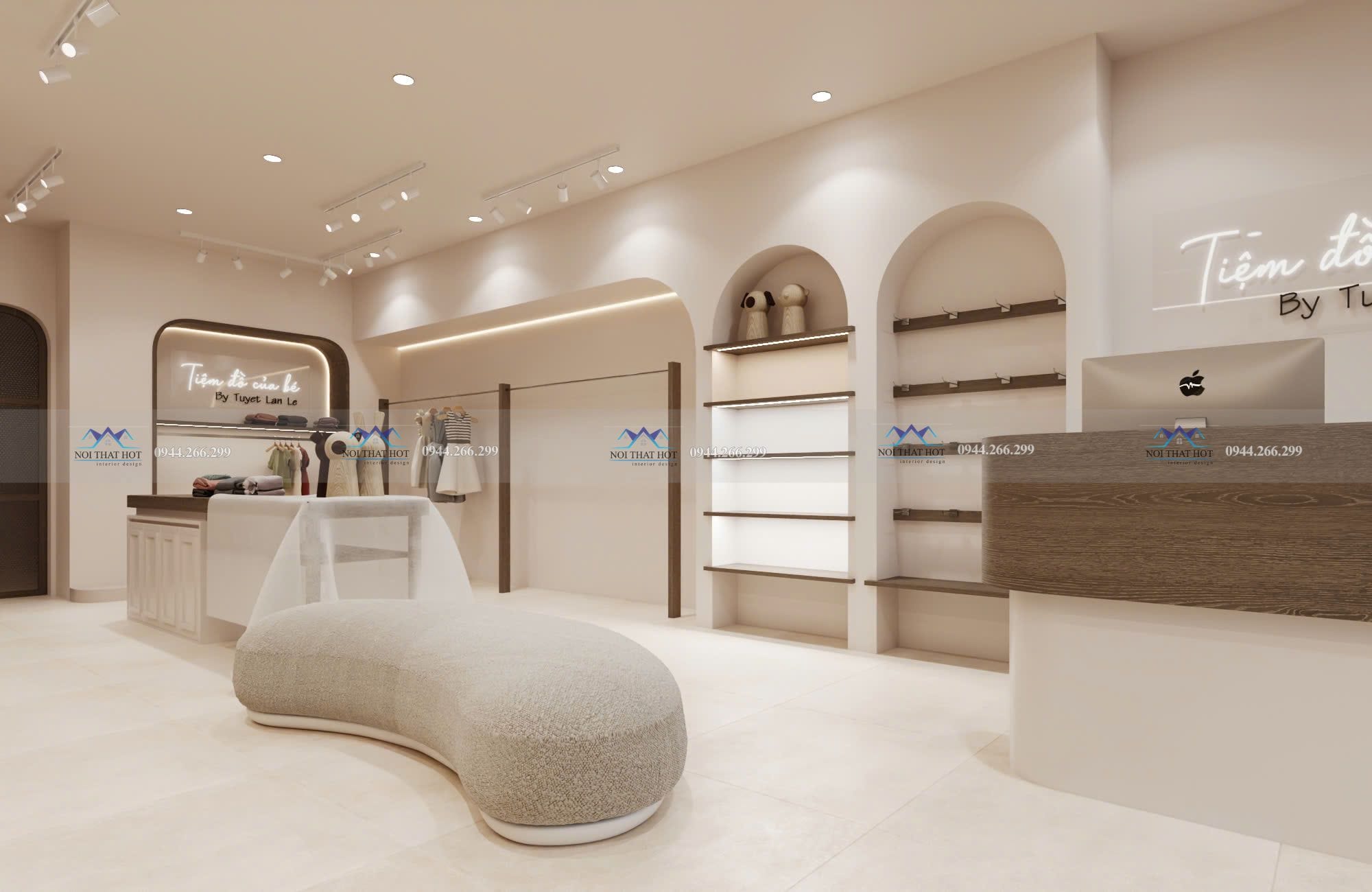thiết kế nội thất shop trẻ em
