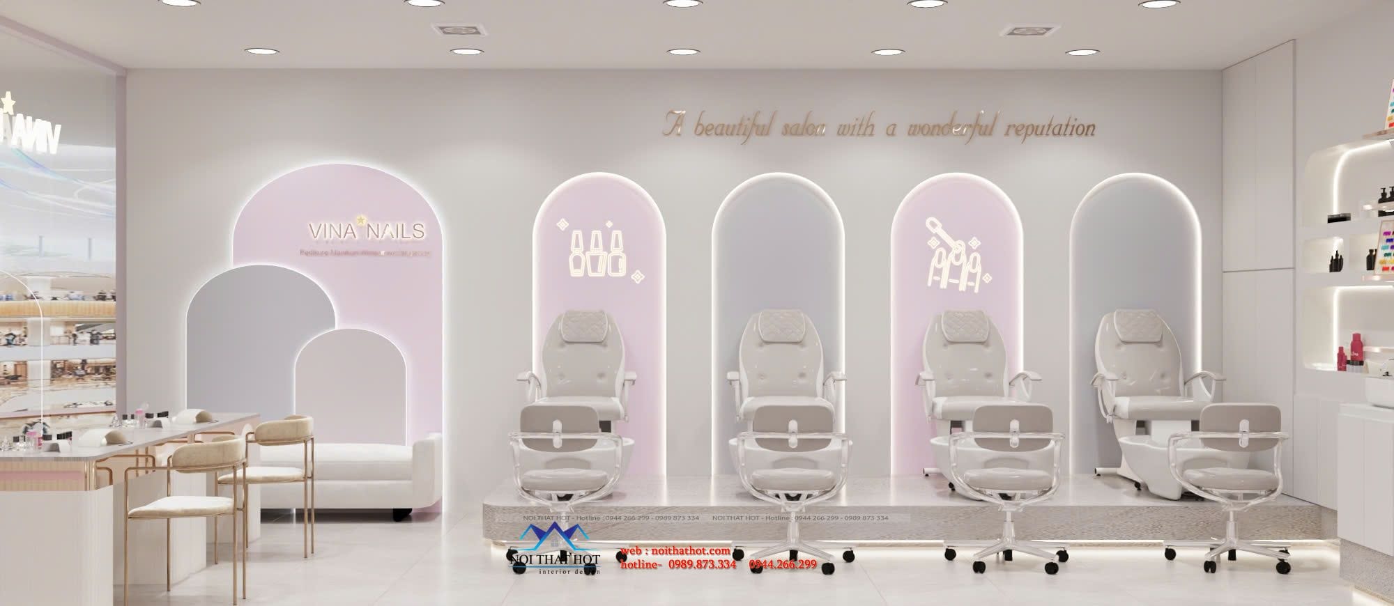 Thiết kế cửa hàng nail
