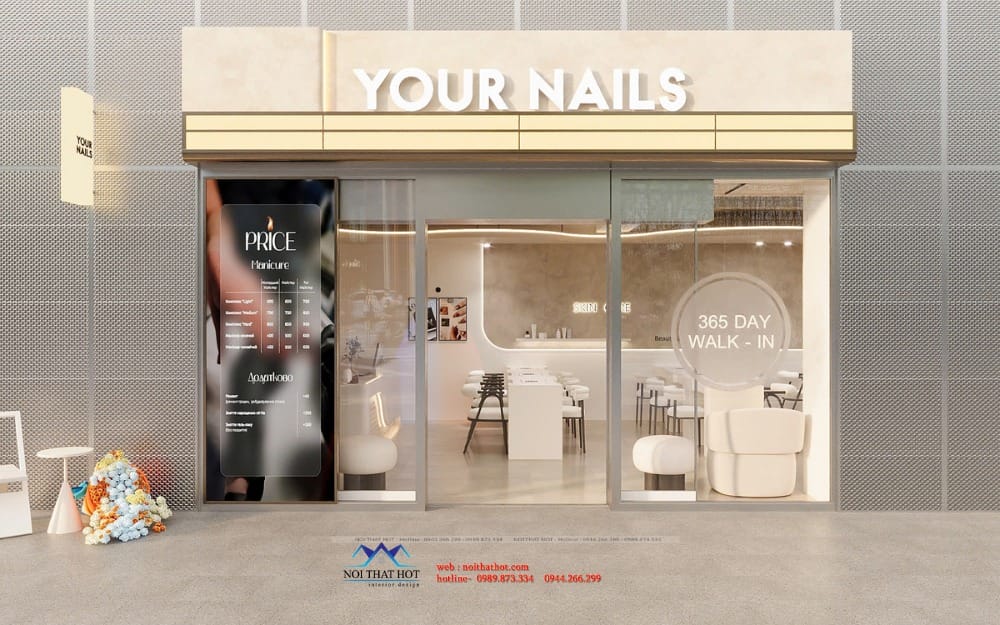 Mặt tiền cửa hàng nail