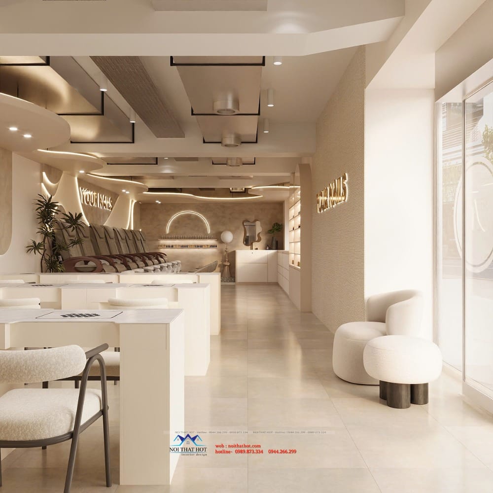 Bài trí nội thất tiệm nail