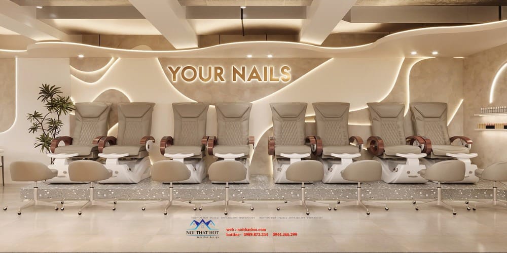 Thiết kế tiệm nail cao cấp