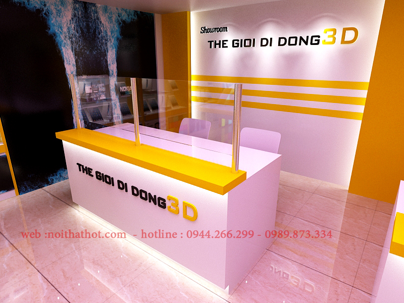 Thiết kế showroom Thế giới di động 3D - Bắc Ninh