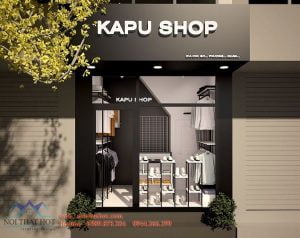 Thiết kế shop thời trang nam diện tích nhỏ