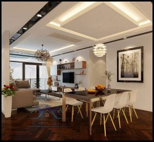 Thiết kế nội thất phòng khách căn hộ chung cư