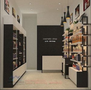 Thiết kế cửa hàng mỹ phẩm diện tích nhỏ