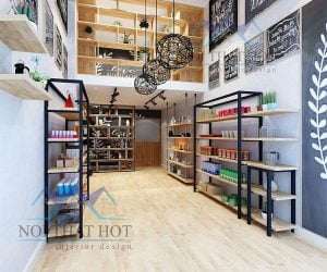 thiết kế cửa hàng đồ xách tay