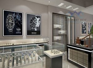 thiết kế cửa hàng đồng hồ