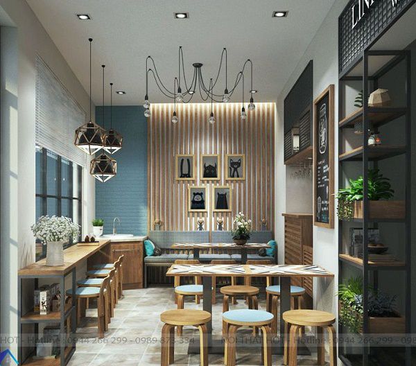 Thiết kế quán cafe - trà sữa Linh Trung Anh - Gia Lâm