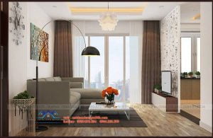 Thiết kế căn hộ chung cư 2 phòng ngủ 70m2