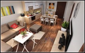 Thiết kế nội thất chung cư 2 phòng ngủ 70m2