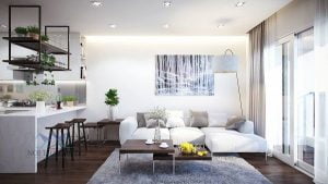 Thiết kế nội thất chung cư hai phòng ngủ 80m2