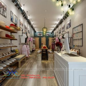 Thiết kế cửa hàng thời trang nữ đẹp