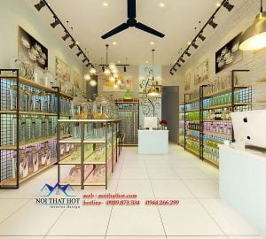 Thiết kế cửa hàng pha lê, thủy tinh