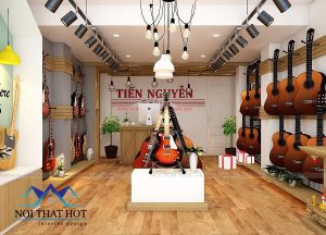 Thiết kế cửa hàng đàn guitar