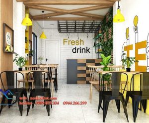 Thiết kế quán nước ép hoa quả