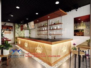 Thiết kế thi công quán trà sữa