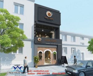 Thiết kế quán cafe kết hợp trà sữa