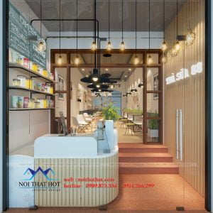 Thiết kế quán trà sữa đẹp