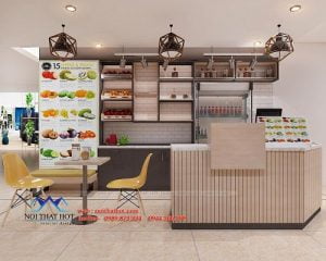 Thiết kế quầy nước ép trái cây