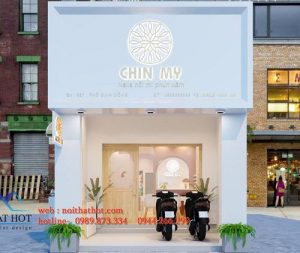 Thiết kế cửa hàng làm móng và nối mi