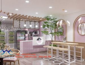 Thiết kế quán trà sữa độc đáo