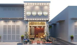 thiết kế quán bún đậu đẹp