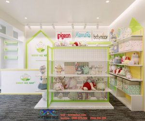 thiết kế cửa hàng đồ sơ sinh
