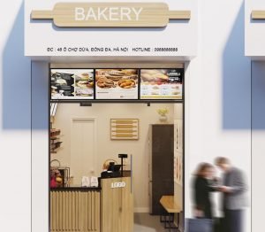 Thiết kế cửa hàng bánh mì diện tích nhỏ
