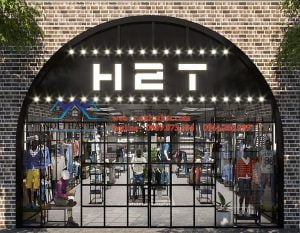 Thiết kế shop thời trang nam cá tính