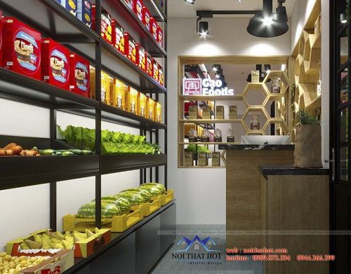 Thiết kế cửa hàng gạo và thực phẩm