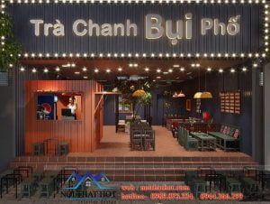 Thiết kế quán trà chanh vintage