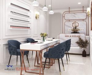Thiết kế cửa hàng nail 20m2