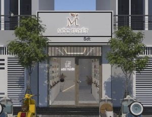 Thiết kế shop mỹ phẩm 65m2