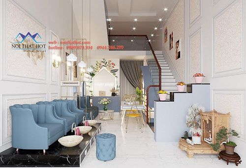 Thiết kế cửa hàng nail 40m2