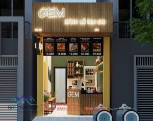Thiết kế quán bánh mì 12m2