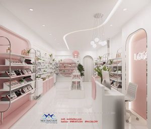 thiết kế shop mỹ phẩm hoài đức