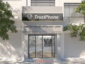thiết kế cửa hàng điện thoại