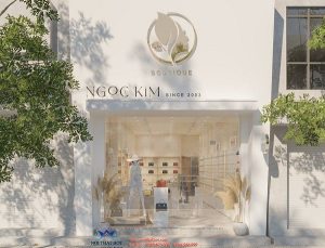 thiết kế shop đồ lót 70m2