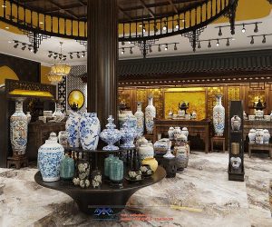 Thiết kế showroom gốm sứ 200m2