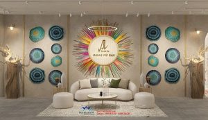 Thiết kế showroom trưng bày tranh Mosaic 200m2