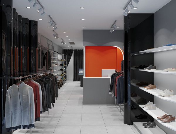 Thiết kế shop thời trang nam 60m2