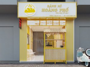 Thiết kế cửa hàng bánh mì 15m2