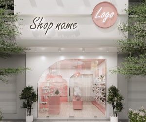 Thiết kế shop mỹ phẩm nhỏ
