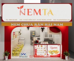 Thiết kế cửa hàng nem chua rán 20m2