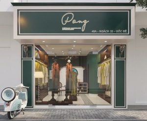 Thiết kế shop thời trang thêu tay