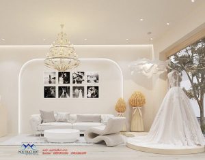 Thiết kế cửa hàng áo cưới 70m2