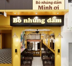 Thiết kế quán lẩu bò nhung dấm